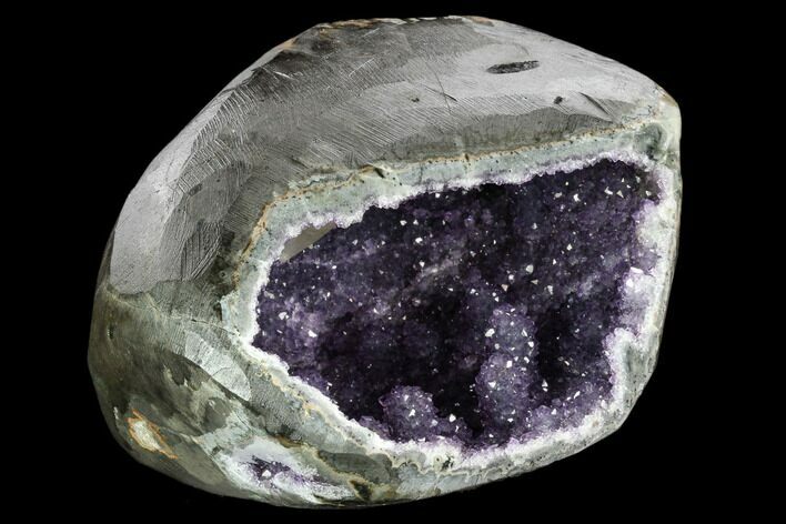 Wide, Dark Purple Amethyst Geode - Uruguay #124106